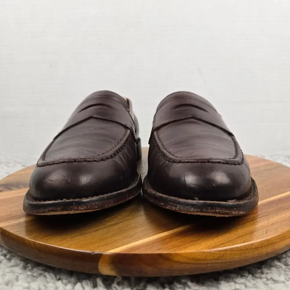 J. Crew Mens 9D Ludlow Brown Leather Casual Lifestyle Office Daily Penny Loafer